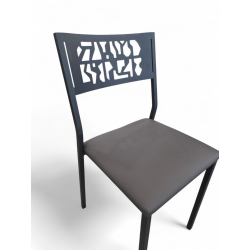 LOT DE 4 CHAISES DE CUISINE LUCA - ANTHRACITE