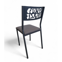 LOT DE 4 CHAISES DE CUISINE LUCA - ANTHRACITE