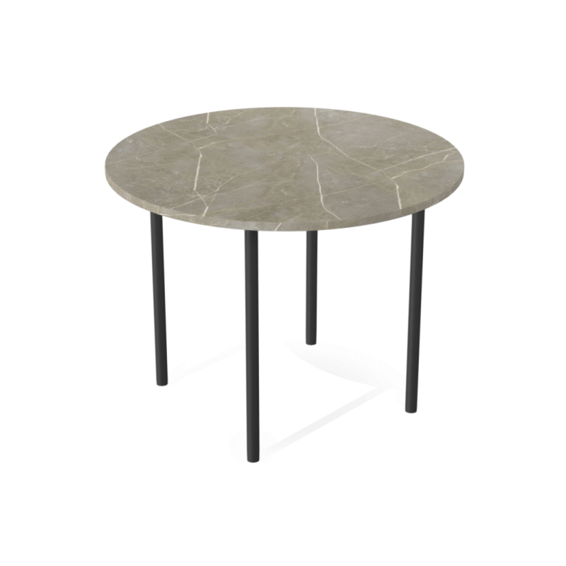 PETITE TABLE DE CUISINE RONDE EN STRATIFIÉ BASIC