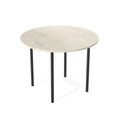 PETITE TABLE DE CUISINE RONDE EN STRATIFIÉ BASIC