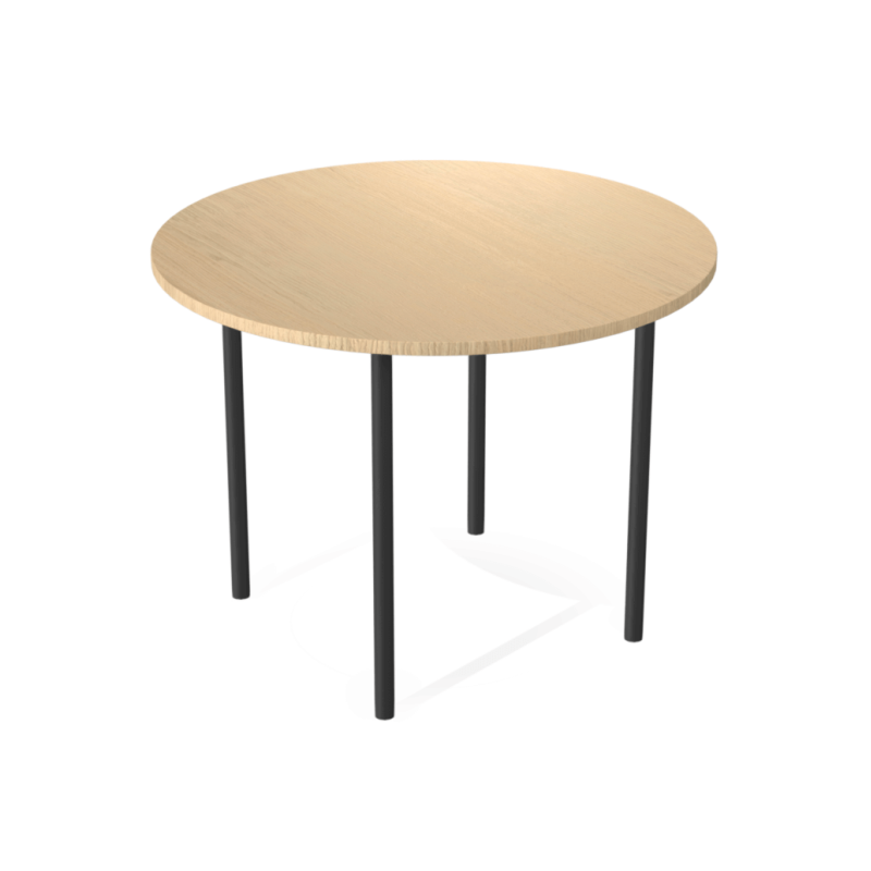 PETITE TABLE DE CUISINE RONDE EN STRATIFIÉ BASIC