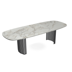 TABLE EXTENSIBLE RECTANGULAIRE ANGLES ARRONDIS CANVAS