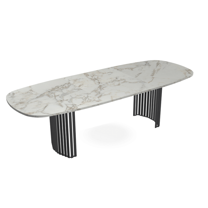 TABLE EXTENSIBLE RECTANGULAIRE ANGLES ARRONDIS CANVAS