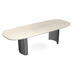 TABLE EXTENSIBLE RECTANGULAIRE ANGLES ARRONDIS CANVAS