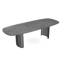 TABLE EXTENSIBLE RECTANGULAIRE ANGLES ARRONDIS CANVAS