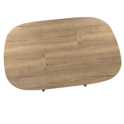 GRANDE TABLE CARRÉE ANGLES ARRONDIS EXTENSIBLE ONYX