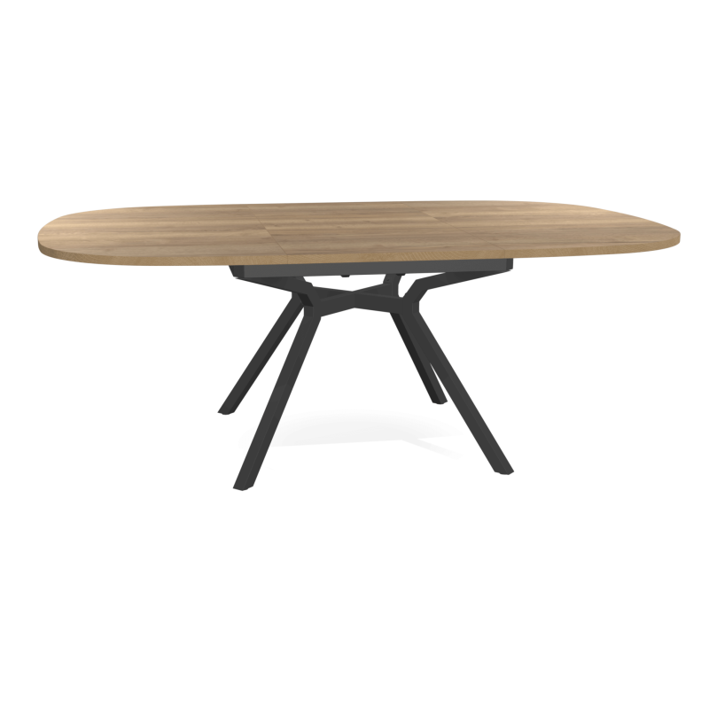 GRANDE TABLE CARRÉE ANGLES ARRONDIS EXTENSIBLE ONYX