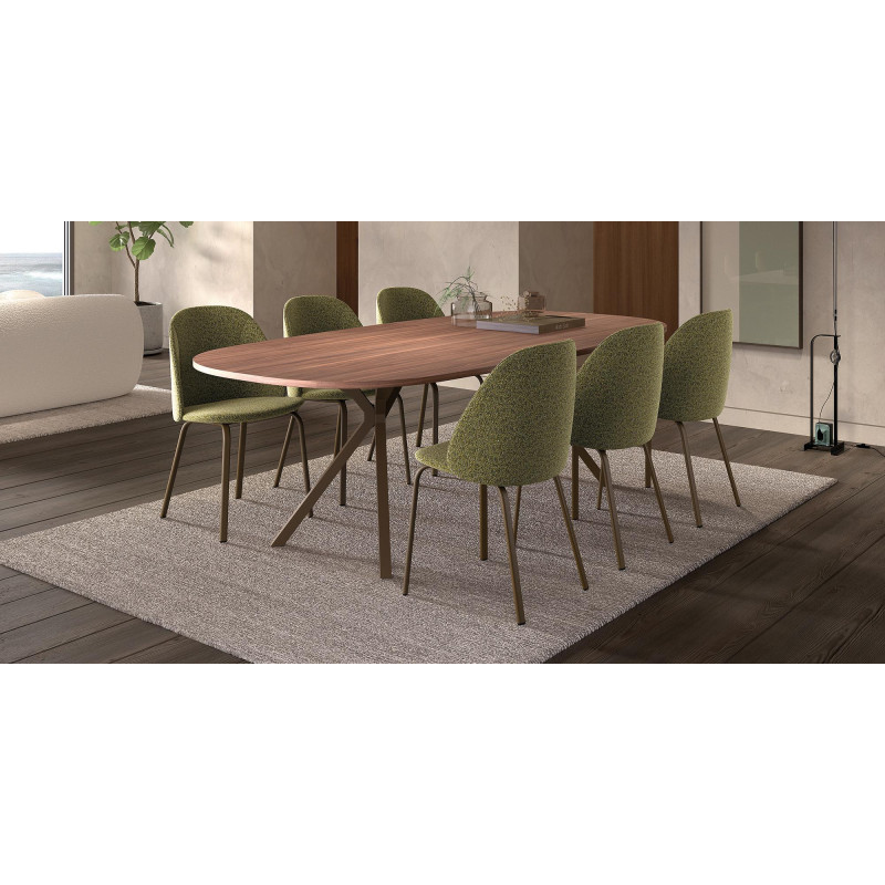 TABLE OVALE DANOIS EXTENSIBLE ONYX