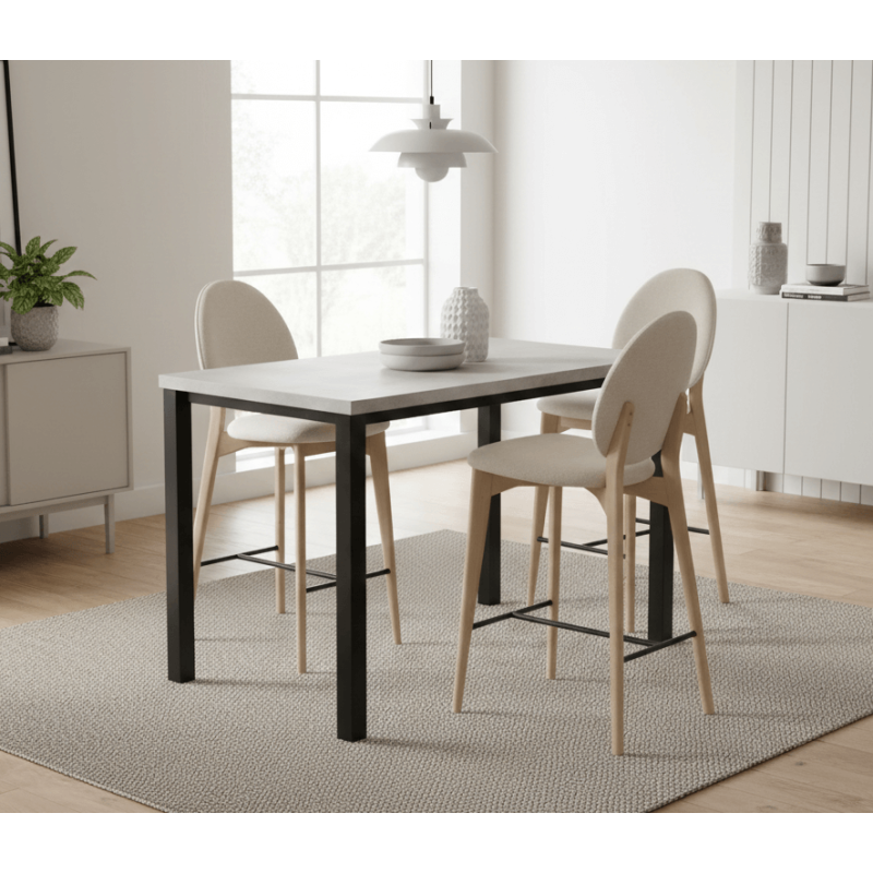 TABLE ÎLOT DE CUISINE RECTANGULAIRE QUBE