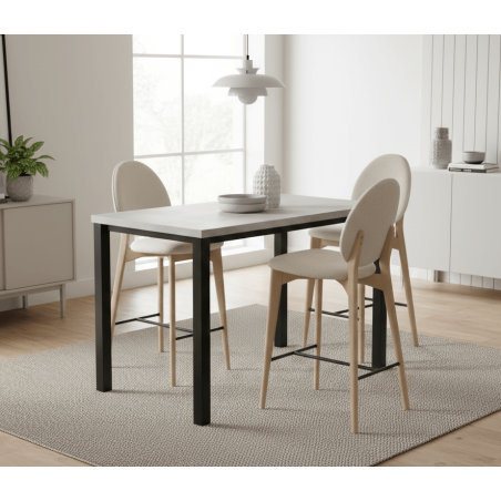 TABLE ÎLOT DE CUISINE RECTANGULAIRE QUBE