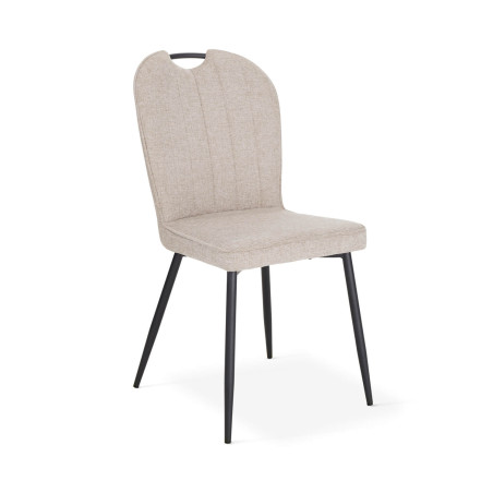 CHAISE EN TISSU A POIGNÉE LILA beige