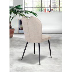 CHAISE EN TISSU A POIGNÉE LILA beige