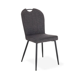 CHAISE EN TISSU A POIGNÉE LILA gris