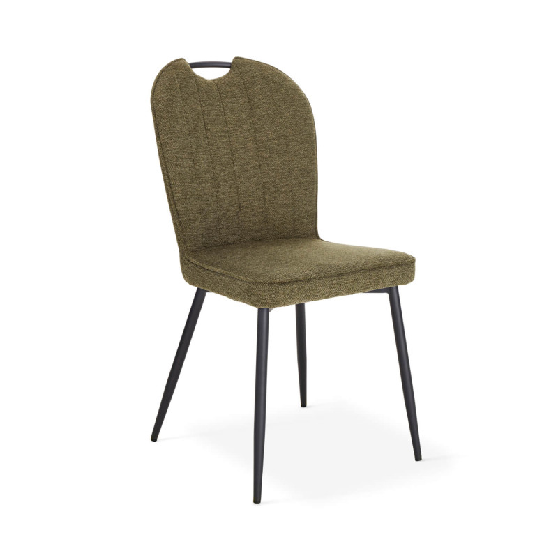 CHAISE EN TISSU A POIGNÉE LILA verte