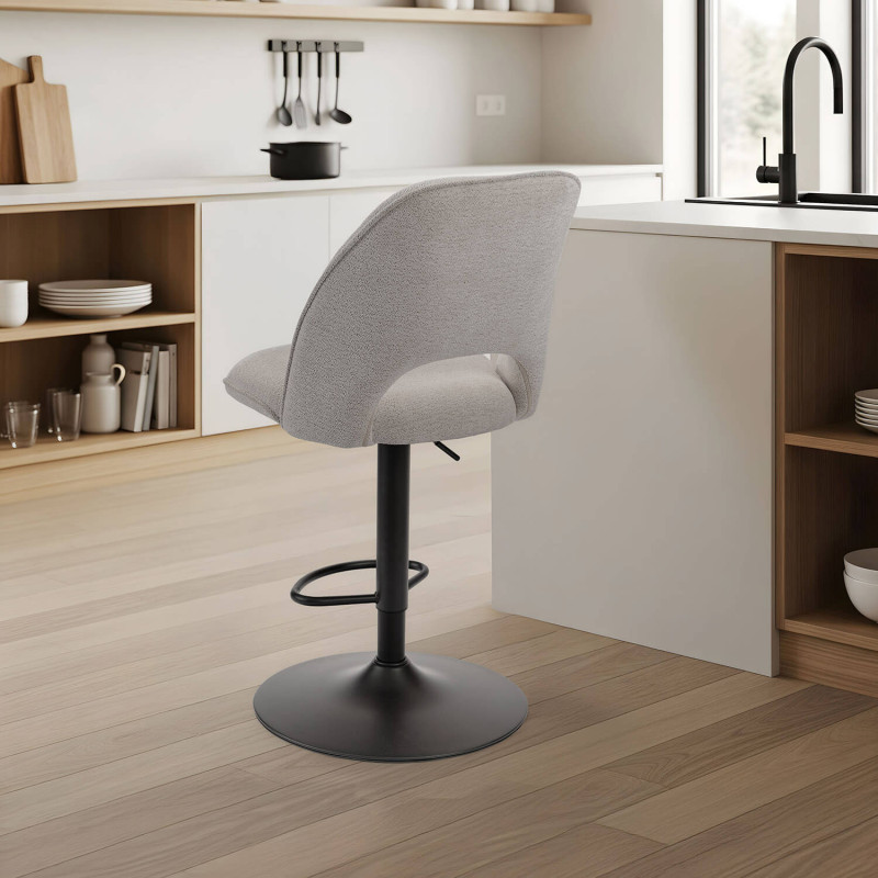 TABOURET RÉGLABLE NOLWEEN EN TISSU DÉCO MODERNE