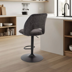 TABOURET RÉGLABLE NOLWEEN EN TISSU DÉCO MODERNE