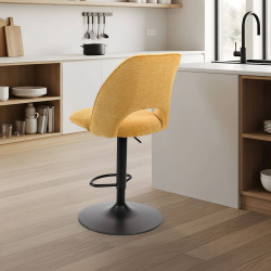 TABOURET RÉGLABLE NOLWEEN EN TISSU DÉCO MODERNE