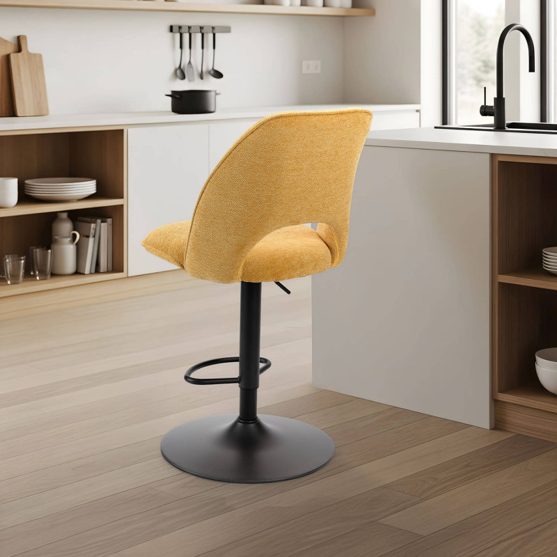 TABOURET RÉGLABLE NOLWEEN EN TISSU DÉCO MODERNE