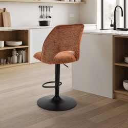 TABOURET RÉGLABLE NOLWEEN EN TISSU DÉCO MODERNE