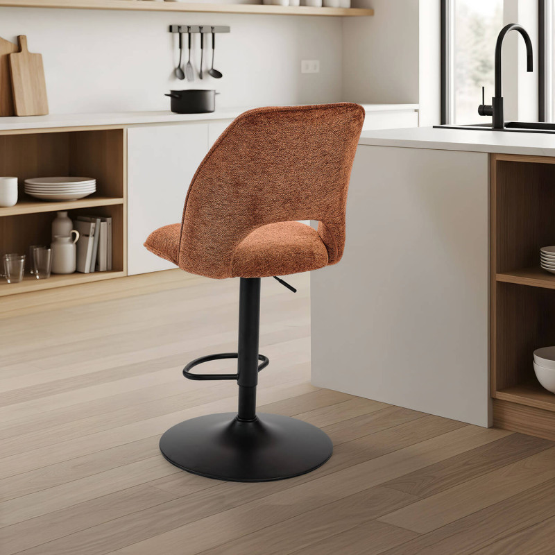 TABOURET RÉGLABLE NOLWEEN EN TISSU DÉCO MODERNE