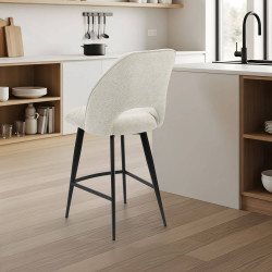 TABOURET SNACK PIVOTANT EN TISSU DÉCO NOLWEEN