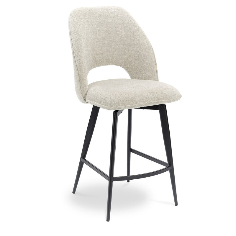 TABOURET SNACK PIVOTANT EN TISSU DÉCO NOLWEEN