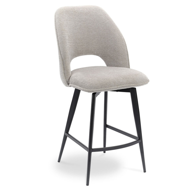 TABOURET SNACK PIVOTANT EN TISSU DÉCO NOLWEEN