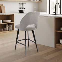 TABOURET SNACK PIVOTANT EN TISSU DÉCO NOLWEEN