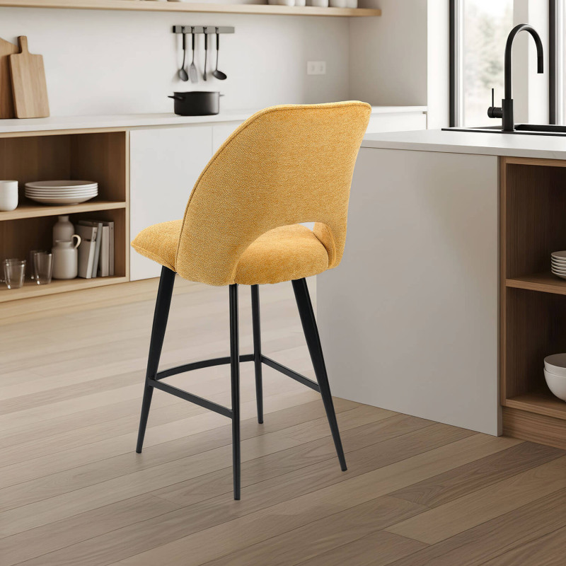 TABOURET SNACK PIVOTANT EN TISSU DÉCO NOLWEEN