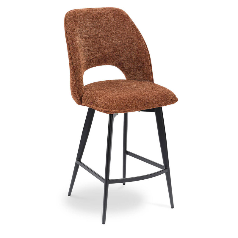 TABOURET SNACK PIVOTANT EN TISSU DÉCO NOLWEEN