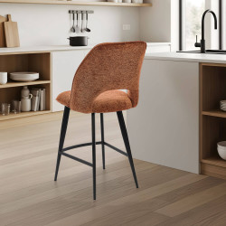 TABOURET SNACK PIVOTANT EN TISSU DÉCO NOLWEEN