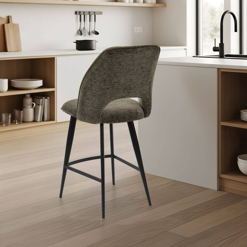 TABOURET SNACK PIVOTANT EN TISSU DÉCO NOLWEEN