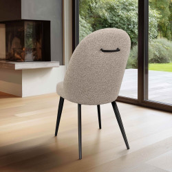 CHAISE DÉCO EN TISSU DOSSIER HAUT MILAINE