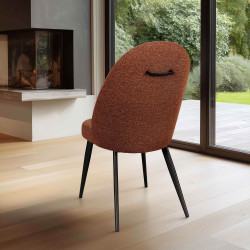 CHAISE DÉCO EN TISSU DOSSIER HAUT MILAINE