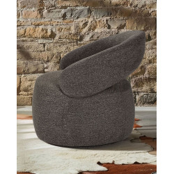 FAUTEUIL LOUNGE ROND EN TISSU PIVOTANT LIONEL
