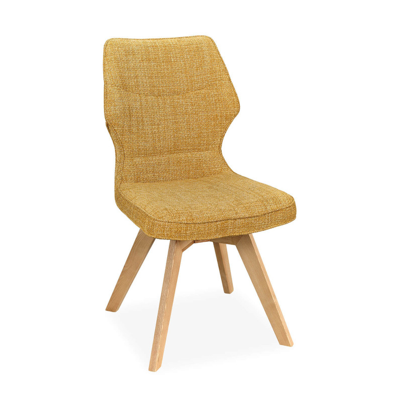 CHAISE PIEDS BOIS ET TISSU PIVOTANTE JULIA