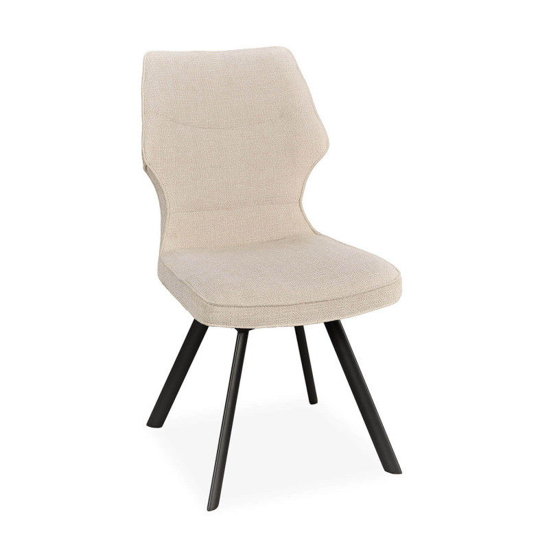 CHAISE PIEDS METAL ET TISSU PIVOTANTE JULIA