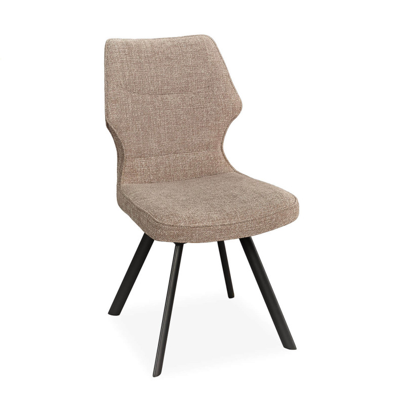 CHAISE PIEDS METAL ET TISSU PIVOTANTE JULIA