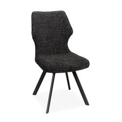 CHAISE PIEDS METAL ET TISSU PIVOTANTE JULIA