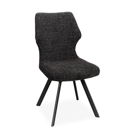 CHAISE PIEDS METAL ET TISSU PIVOTANTE JULIA
