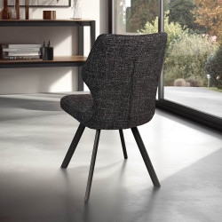 CHAISE PIEDS METAL ET TISSU PIVOTANTE JULIA