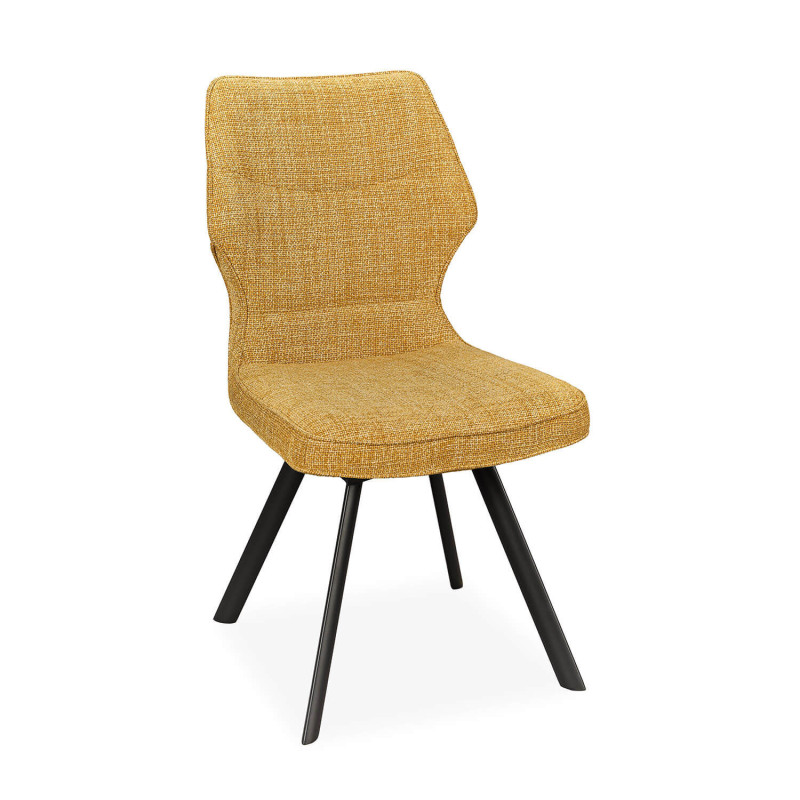 CHAISE PIEDS METAL ET TISSU PIVOTANTE JULIA