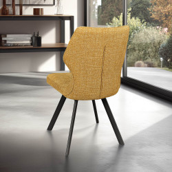 CHAISE PIEDS METAL ET TISSU PIVOTANTE JULIA