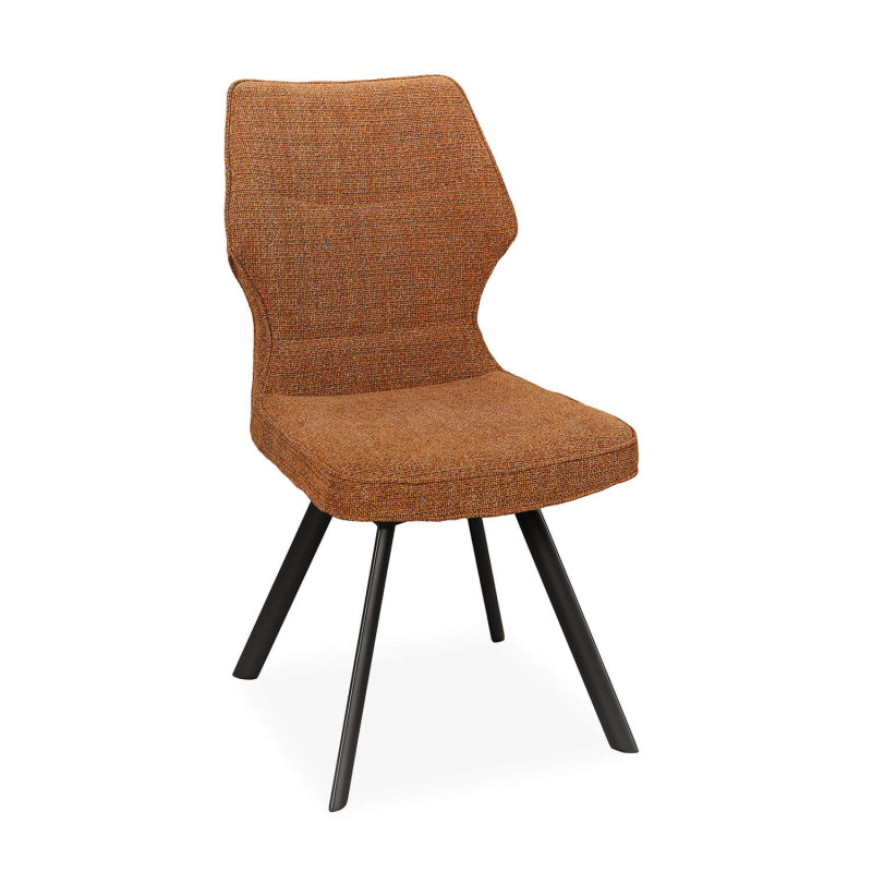 CHAISE PIEDS METAL ET TISSU PIVOTANTE JULIA