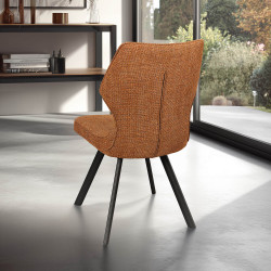 CHAISE PIEDS METAL ET TISSU PIVOTANTE JULIA