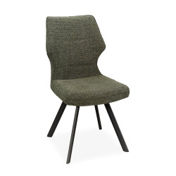 CHAISE PIEDS METAL ET TISSU PIVOTANTE JULIA