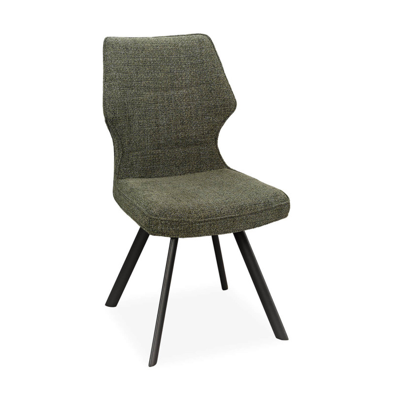 CHAISE PIEDS METAL ET TISSU PIVOTANTE JULIA