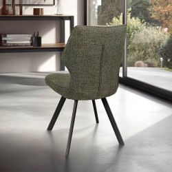 CHAISE PIEDS METAL ET TISSU PIVOTANTE JULIA