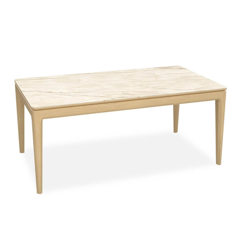TABLE EN BOIS ET CÉRAMIQUE EXTENSIBLE RIVIERA