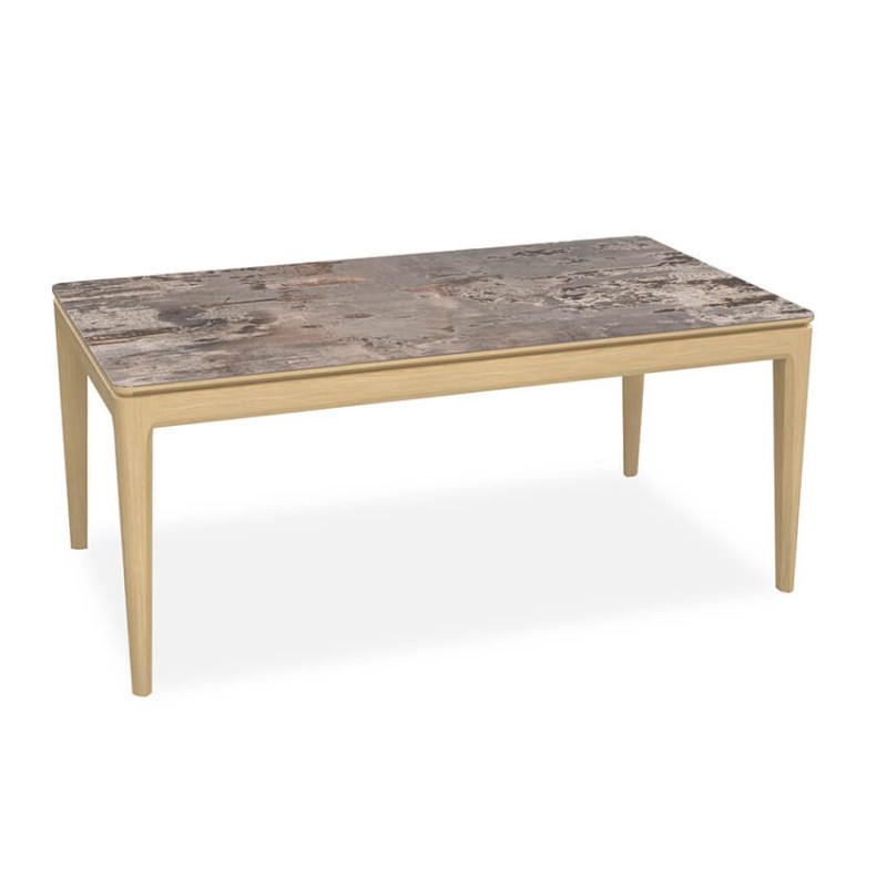 TABLE EN BOIS ET CÉRAMIQUE EXTENSIBLE RIVIERA